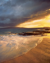 Playa al atardecer